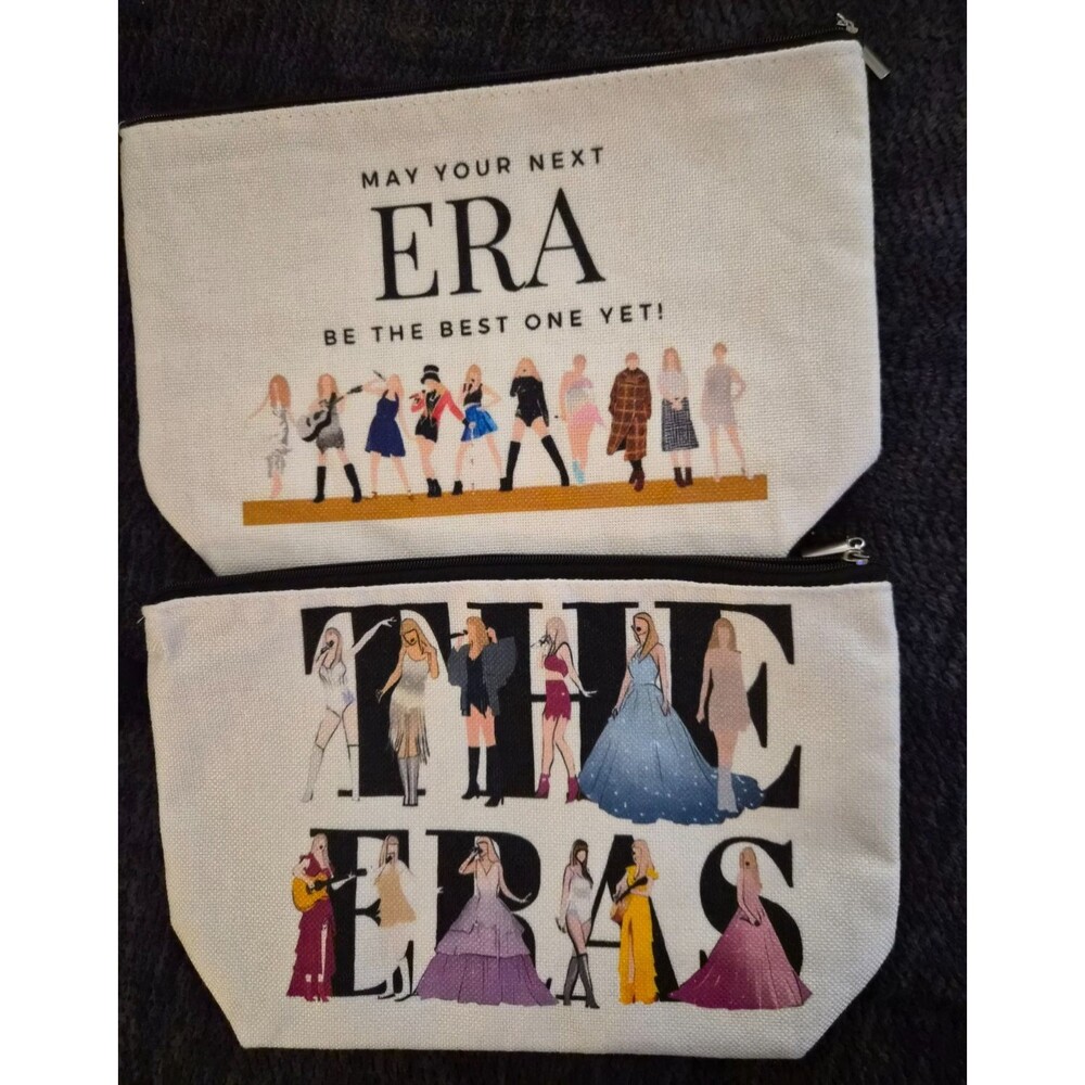 Lot of 2 Taylor Swift ERA Swiftie Make-Up Cosmetic Bag NEW no tags